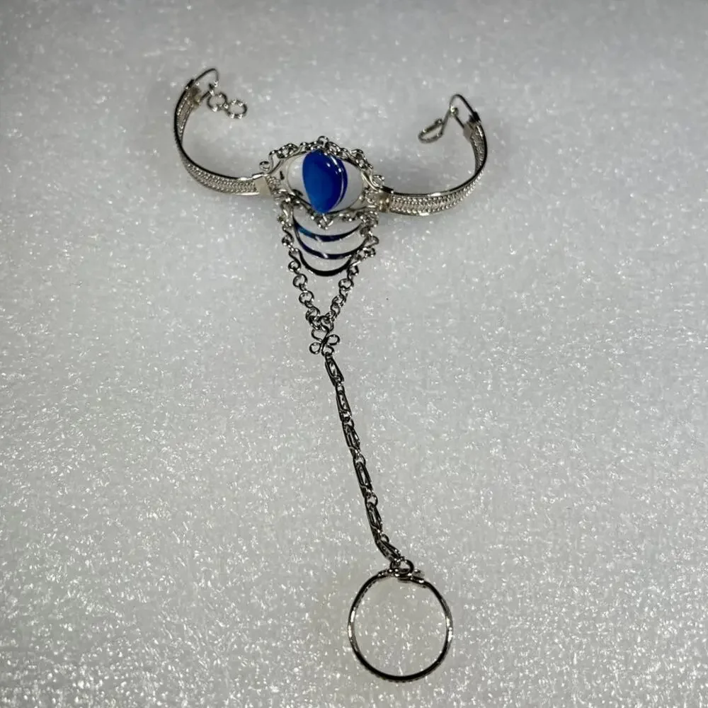 New Bracelet Ring Jewelry Accessory Deadstock Cats Eye Look Bead Costume Witchy